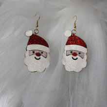 Load image into Gallery viewer, Sparkly Santa Earrings
