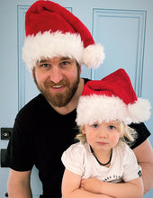 Load image into Gallery viewer, Adults Plush Santa hat
