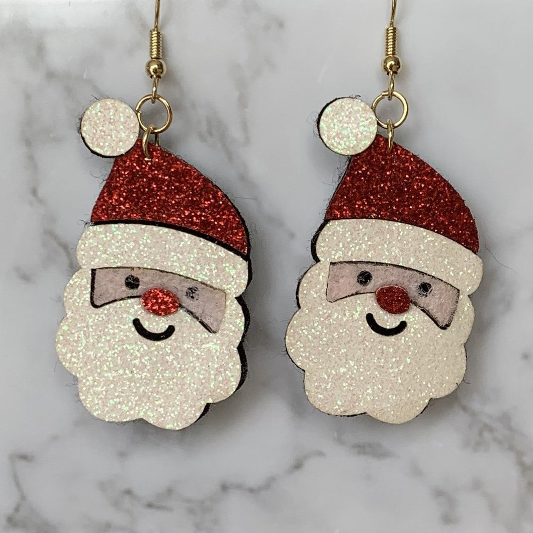 Sparkly Santa Earrings